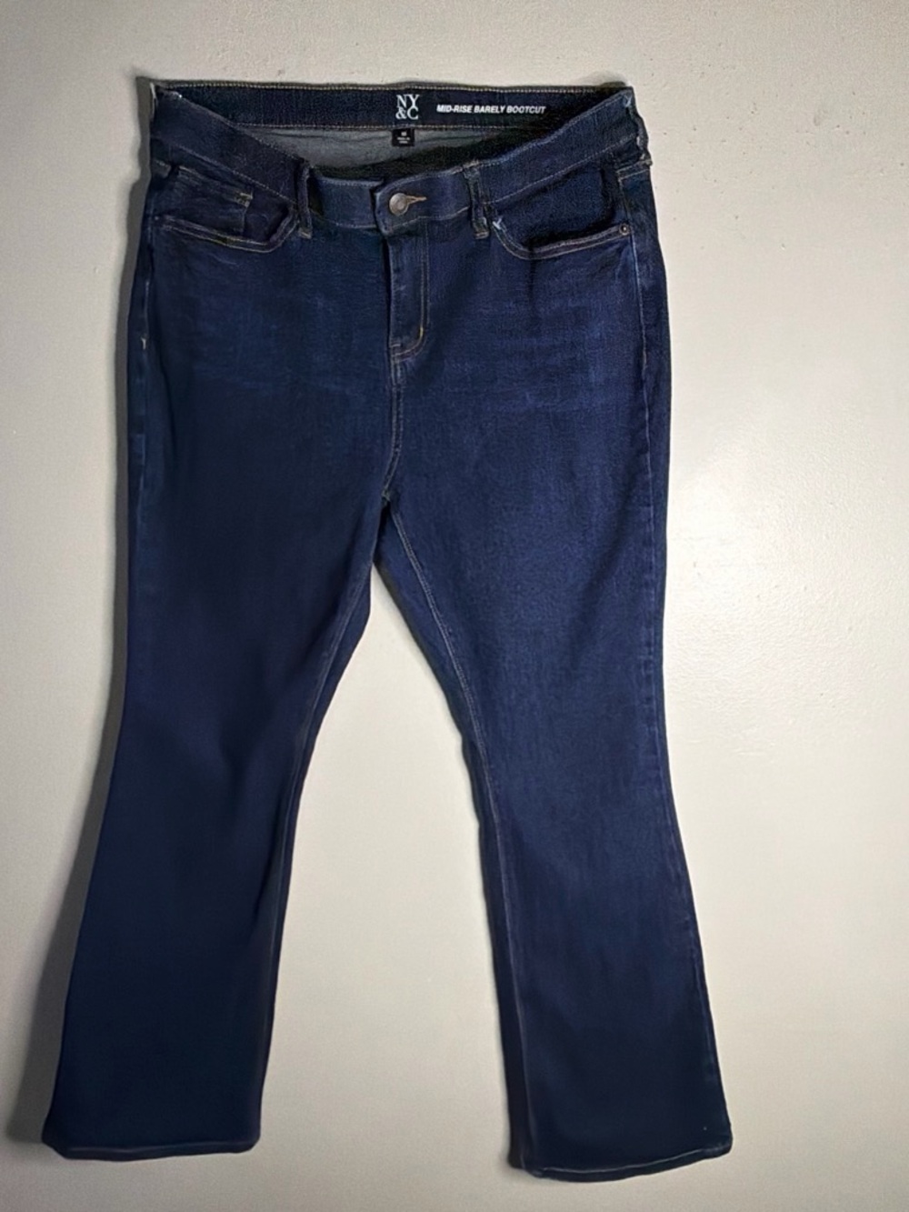 New York & Company Women's Boot Cut Jeans in Dark Blue